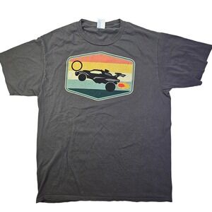 Port & Company Rocket League Graphic T-Shirt Mens Large Gray Retro Octane Tee